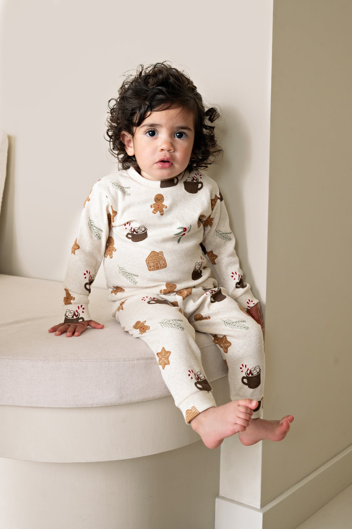 Feetje Premium Pyjama Cosy Cookie - Koekjes (Beige) | Maat 56 t/m 152