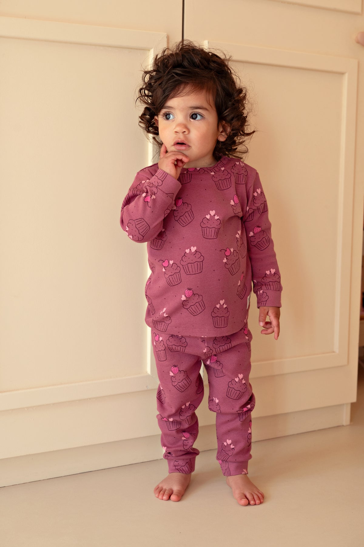 Feetje Premium Pyjama Chloe Cupcake - Cupcake (Paars/Roze) | Maat 56 t/m 152